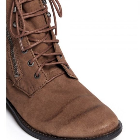 NEW Sam Edelman Brown Mackay Combat Boots Sz 6.5 - Picture 2 of 3